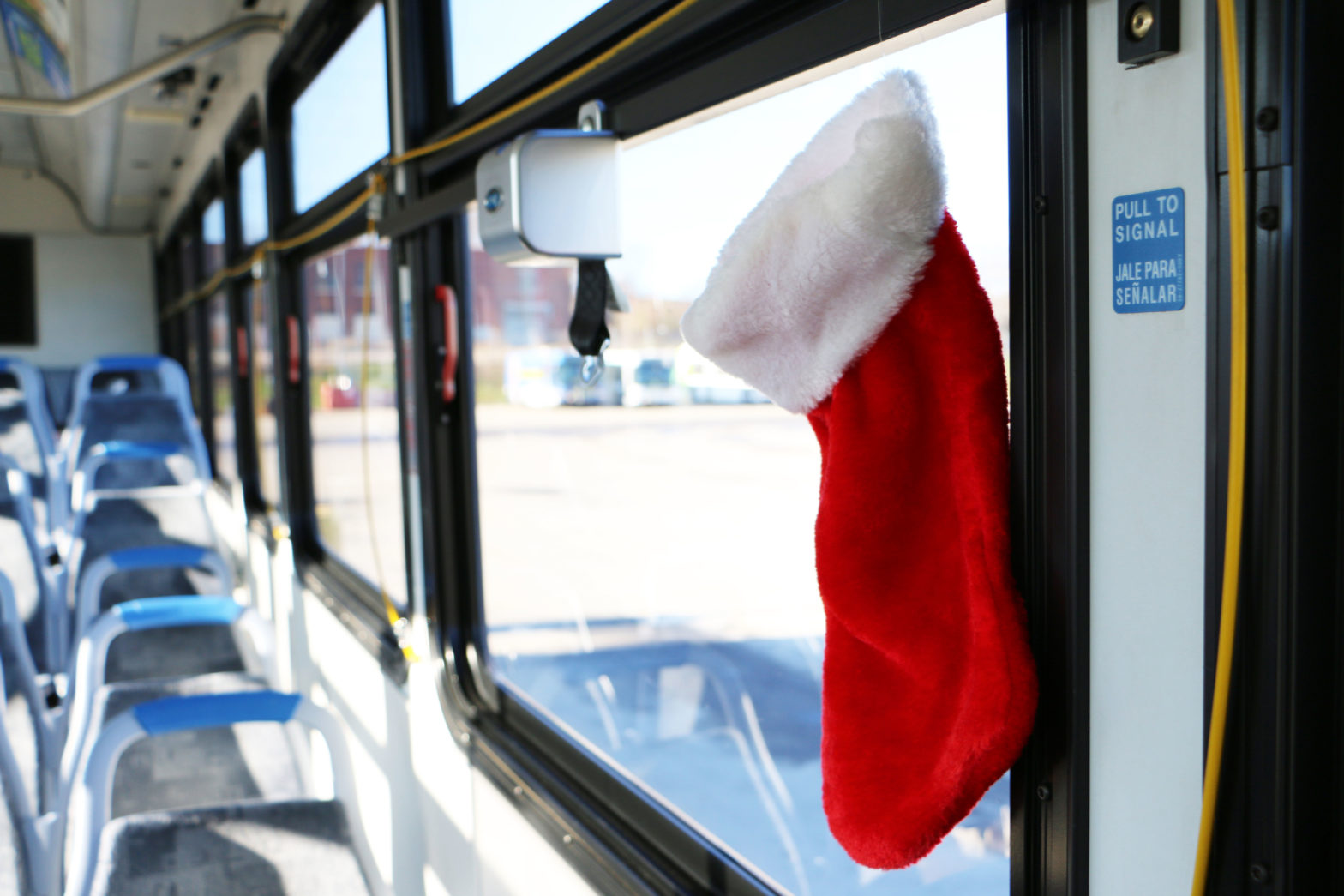 Stocking Hanging in Bus