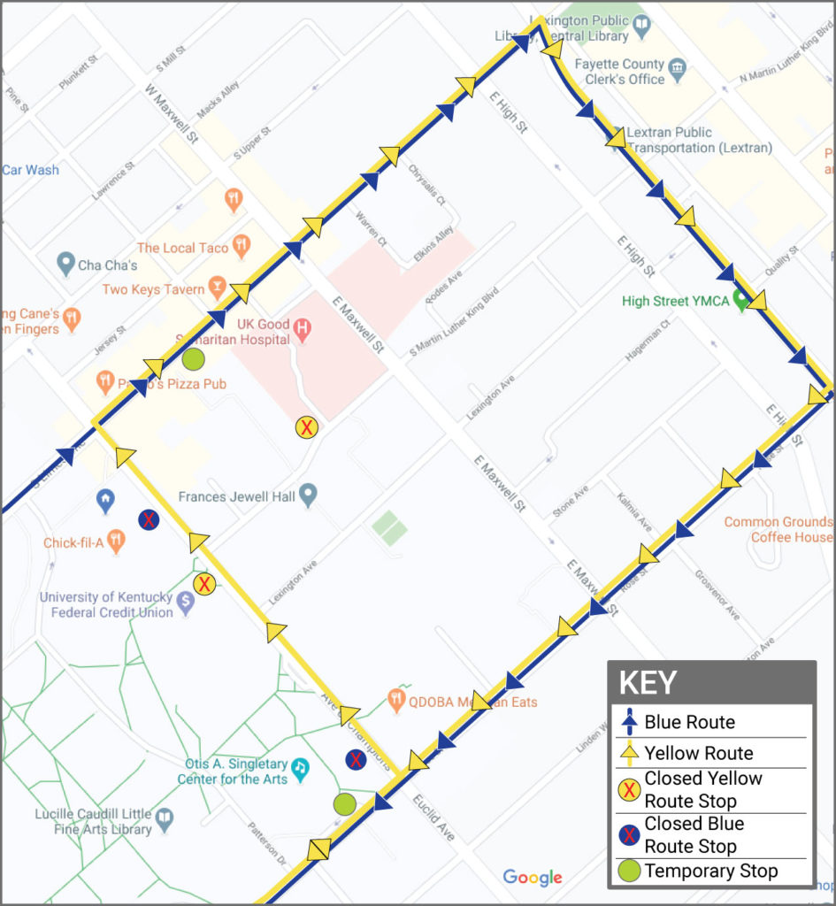 Map of Avenue of Champion Detours