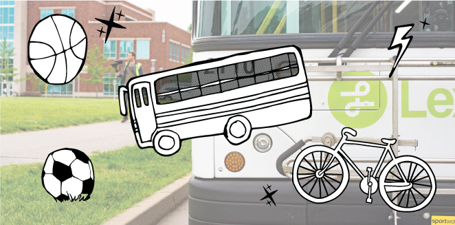 Banner image featuring transportation-themed doodles