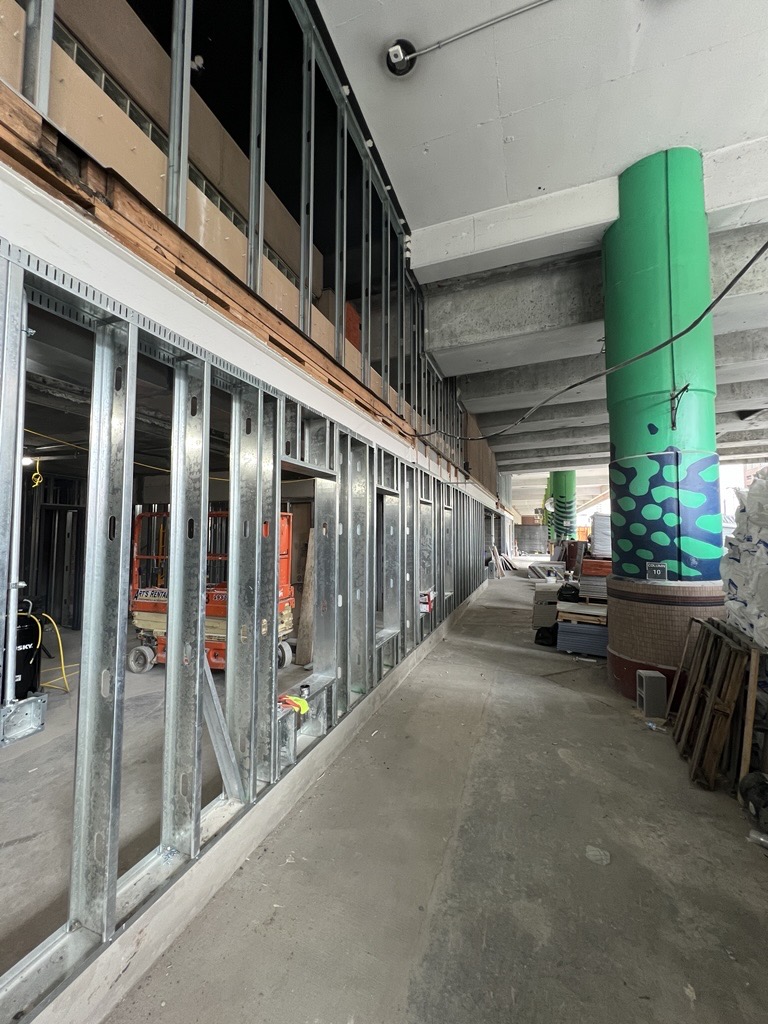 Transit Center Renovation - Exterioir Wall Framing Install